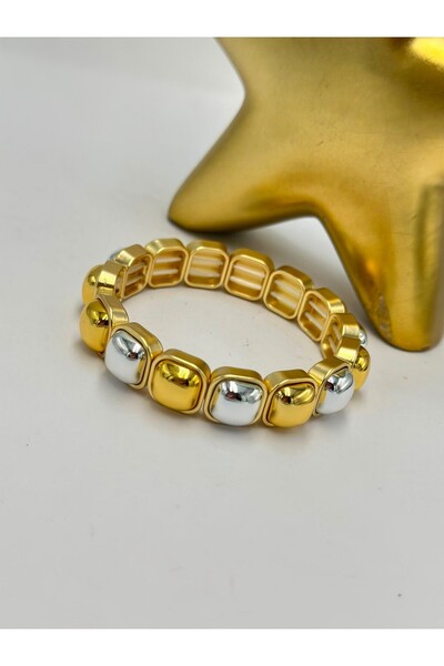 BYYEŞO Elastic Double Color Square Bracelet