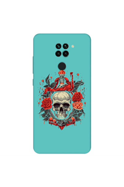 Other Xiaomi Redmi Note 9 Flower head Turquoise Colored Silicone TPU Θήκη