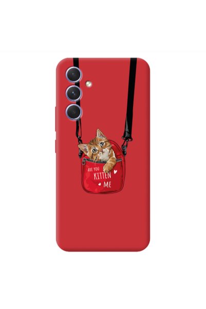 Other Samsung A35 Are you kitten Red Colored Silicone TPU Θήκη