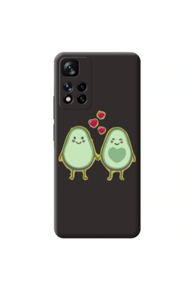 Other Xiaomi Redmi Note 11 Pro 5G Avocados Black Colored Silicone TPU Θήκη