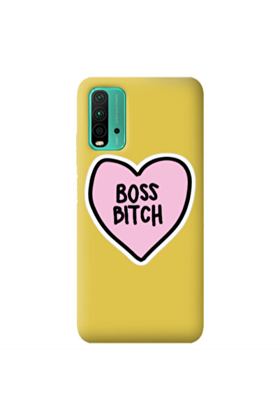 Other Xiaomi Poco M3 Boss Bitch Yellow Colored Silicone TPU Θήκη