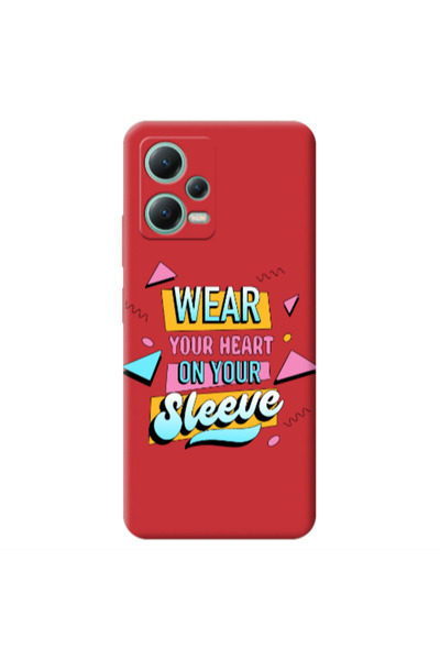 Other Xiaomi Redmi Note 12 Pro 5G Wear Your Heart Red Colored Silicone TPU Θήκη