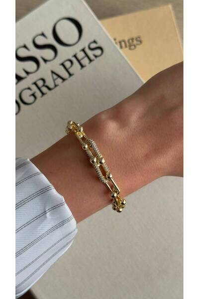 İREM YILDIZ 14K Luxury Gold Kararma Yapmaz Kadın Bileklik