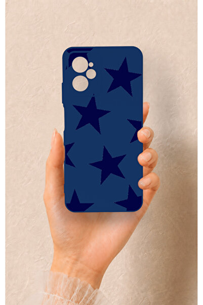 Vip Case Casper Via X30 Uyumlu Lacivert Star Desenli Silikon Kılıf