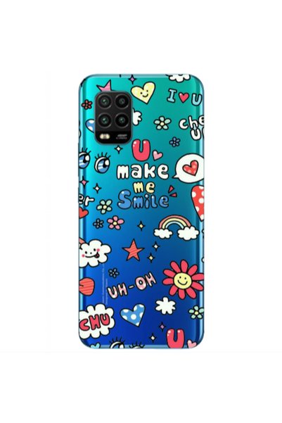 Other Xiaomi Mi 10 Lite Rainbow flowers Transparent Silicone TPU Θήκη