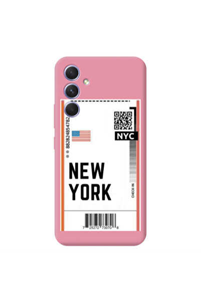 Other Samsung A35 New York NYC Pink Colored Silicone TPU Θήκη