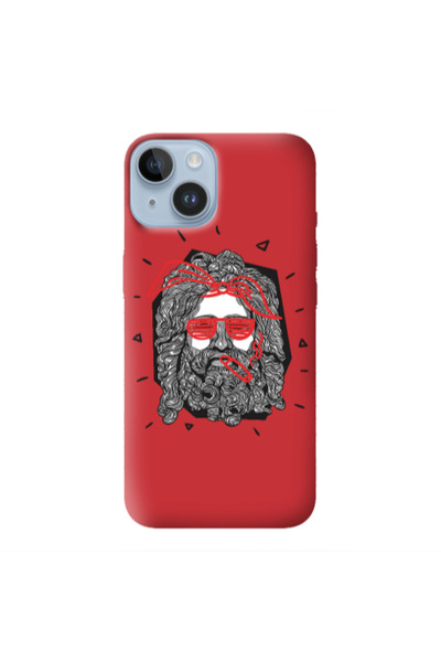 Other Apple iPhone 14 Plus Cool glasses Red Colored Silicone TPU Θήκη