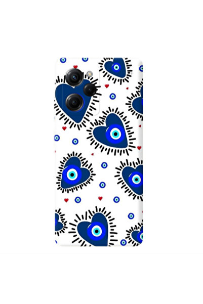 Other Xiaomi Poco X5 Pro Heart evil eye beads Transparent Silicone TPU Θήκη