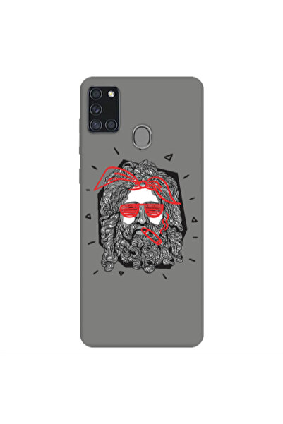 Other Samsung A21S Cool glasses Grey Colored Silicone TPU Θήκη