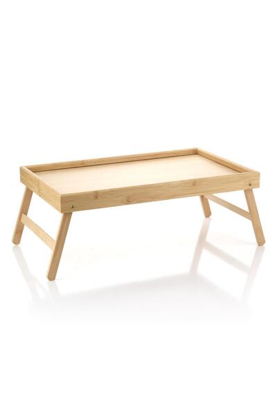 MİEN Bambu Keyif Tepsisi 50 × 30 × 4 cm Katlanabilir Ayaklı – Kahvaltı ve Lap...