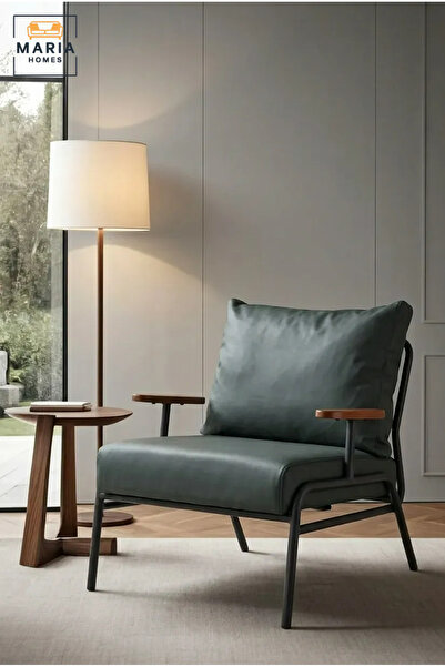 MARIA HOMES Modern Lounge Accent Chair with Cushioned Seat & Backrest, Powder...