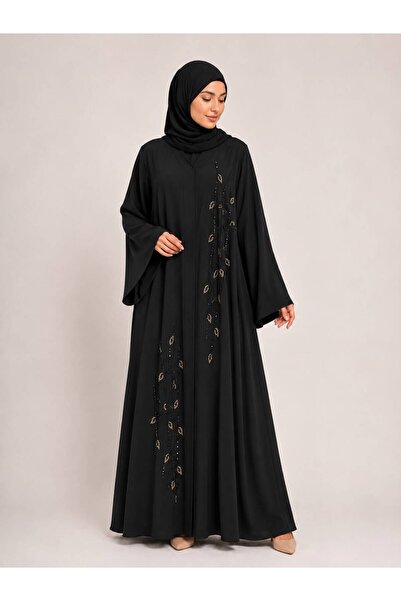 Ophelia Handmade Luxury Abaya with Matching Hijab – Premium Dubai Style Hand-...