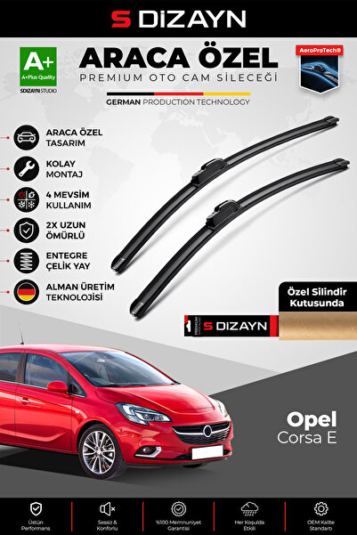 S Dizayn S-Dizayn Opel Corsa E Ön Cam Silecek Seti 2014-2019 Premium Araca Öz...
