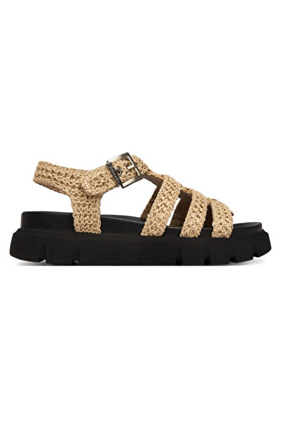 Tamaris Sandale dama Tamaris, bej cu talpa neagra, marime 39