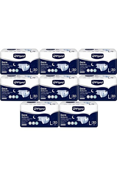 Canped Adult Diapers with Waist Band Night Night L - Large - Large 240 Pieces