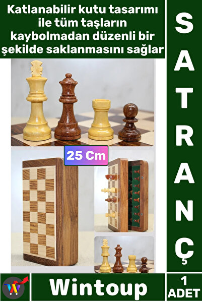 Wintoup # Chess Luxury Gift Special Varnished Wooden Chess with Magnetic Ston...