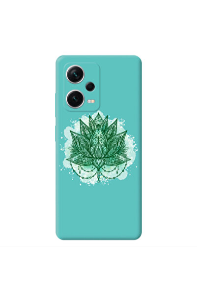 Other Xiaomi Poco X5 Witch leaf Turquoise Colored Silicone TPU Θήκη