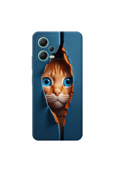 Other Xiaomi Redmi Note 12 Pro 5G Cat Blue Eyes Transparent Silicone TPU Θήκη