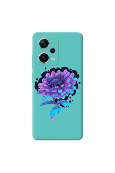 Other Xiaomi Poco X5 Witch flower Turquoise Colored Silicone TPU Θήκη