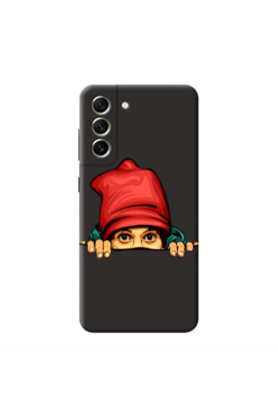 Other Samsung S21 FE Hidden Girl Black Colored Silicone TPU Θήκη