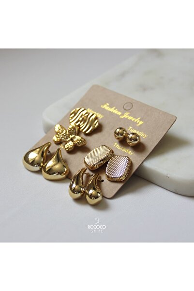 Rococo Shine 6' lı Küpe Seti