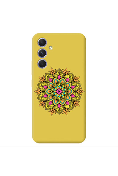 Other Samsung A35 Mandala D6 Yellow Colored Silicone TPU Θήκη
