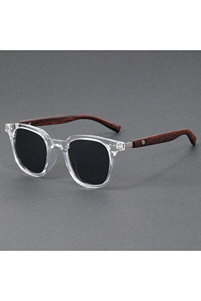 Choice White Trendy Retro Wood Grain Sunglasses Polarized UV Protection for M...