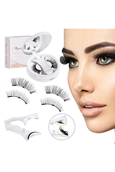 Choice1 CT10-4 Magnetic Fake Eyelashes Set Reusable 3D Glue-free Waterproof N...