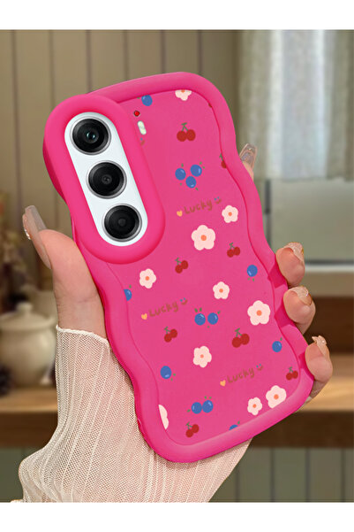 PATTERNOVA Tecno Camon 40 Pro 5G Uyumlu Ferah kiraz çiçek dalgalı kılıf, ince...