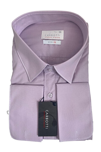 OEM Camasa barbateasca cu maneca lunga, culoare lila, marime XXL, material bu...