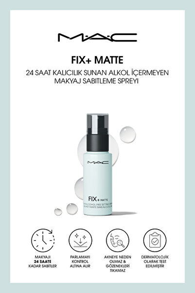 M.A.C Fix+ Matte 24 Saat Kalıcılık Sunan Alkol İçermeyen Makyaj Sabitleme Spr...