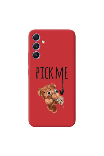 Other Samsung A34 Pick me Red Colored Silicone TPU Θήκη