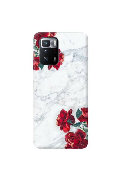 Other Xiaomi Poco X3 GT Marble and roses Transparent Silicone TPU Θήκη