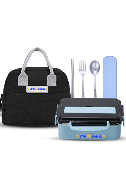 STAR BABiES - Bento lunch box with insulated lunch bag medium & cuttlery set ...