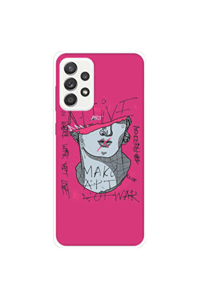Other Samsung A53 Make art Fuchsia Colored Silicone TPU Θήκη