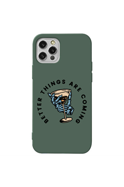 Other Apple iPhone 12 Pro Better Things Are Coming Dark Green Colored Silicon...