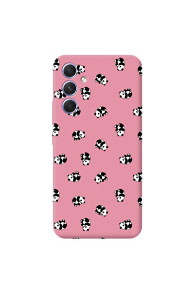 Other Samsung A36 Small Pandas Pink Colored Silicone TPU Θήκη