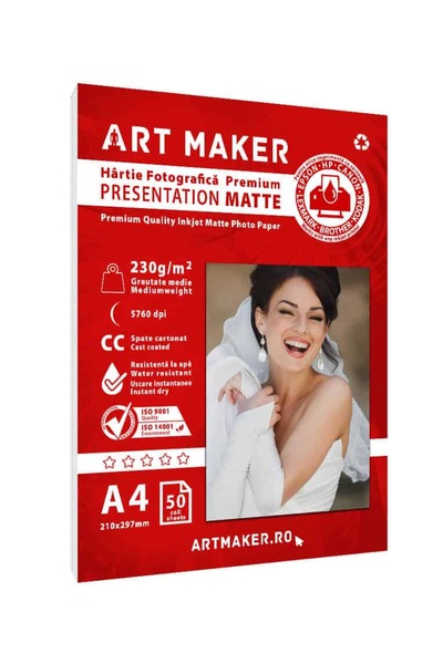 Art Maker Matte photo paper, A4, 230g/m2, 50 sheets