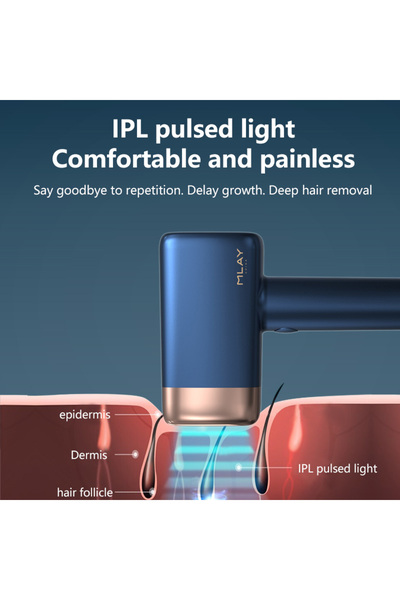 KINSEI BEAUTY MLAY T14Laser Hair Removal IPL Laser Epilator ICE Cold 500000 Flashes Automat Home use Replaceable heads Body Painless Depilador with one body lens to remove hair