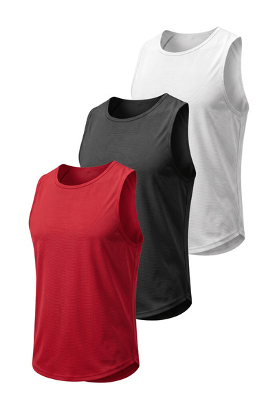 GENIUS STORE Men's Zero Sleeve Sports Athlete Sweat-Wicking Fitness Gym T-Shi...