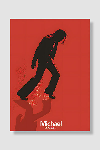 Luna Marissa Michael Jackson Poster Billie Jean Dancing Silhouette on Red Bac...