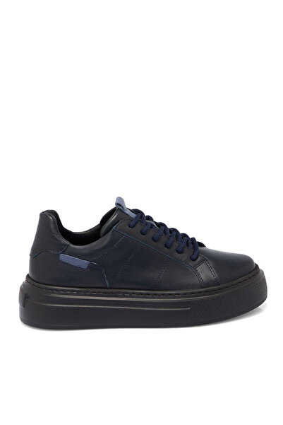 Tergan Lacivert Hakiki Deri Kadın Sneaker - K25S1AY68307-A31