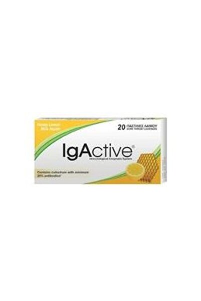 IgActive Καραμέλες με Μέλι και Λεμόνι για την Ανακούφιση της Πονόφωτας και τη...