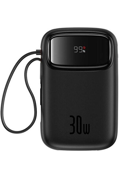 Baseus QPow 2 Power Bank 10000mAh 30W με θύρα USB-A και θύρα USB-C Μαύρο