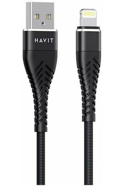 Havit CB705 Καλώδιο USB-A σε Lightning Μαύρο 1μ (21.08.0018)