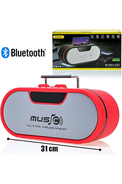 OEM Q-W09 Ηχείο Bluetooth 10W με Ραδιόφωνο Κόκκινο