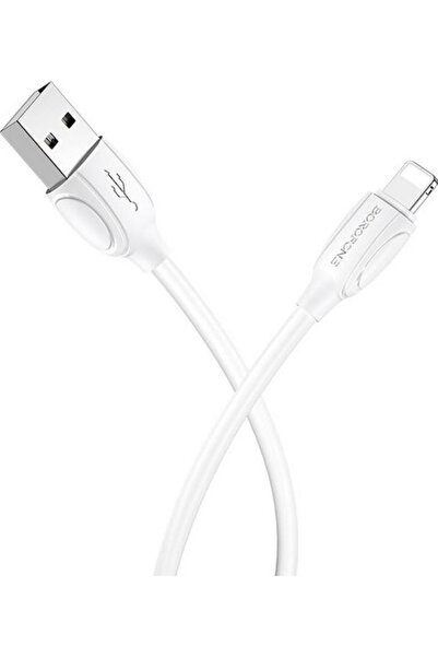Borofone BX19 Benefit Καλώδιο USB-A σε Lightning Λευκό 1μ