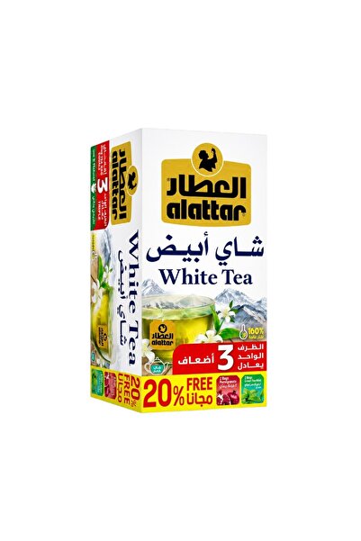 AL Attar Alattar White Tea – Premium White Tea Bags (3X Strength)