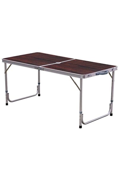 Sanlux Masă de camping pliabilă tip valiză, dimensiuni 120x60x70cm, Maro