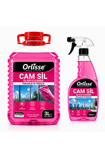 orlisse beauty cosmetic Orlisse Cam Sil 3 L ve 750 ml Set – Güçlü Temizlik, P...